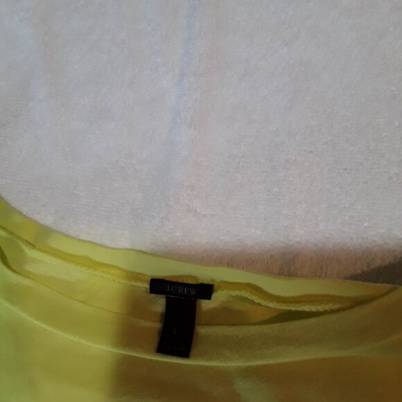 J Crew teeshirt -  bright yellow, tie waist - beautiful and fun - Picture 4 of 9